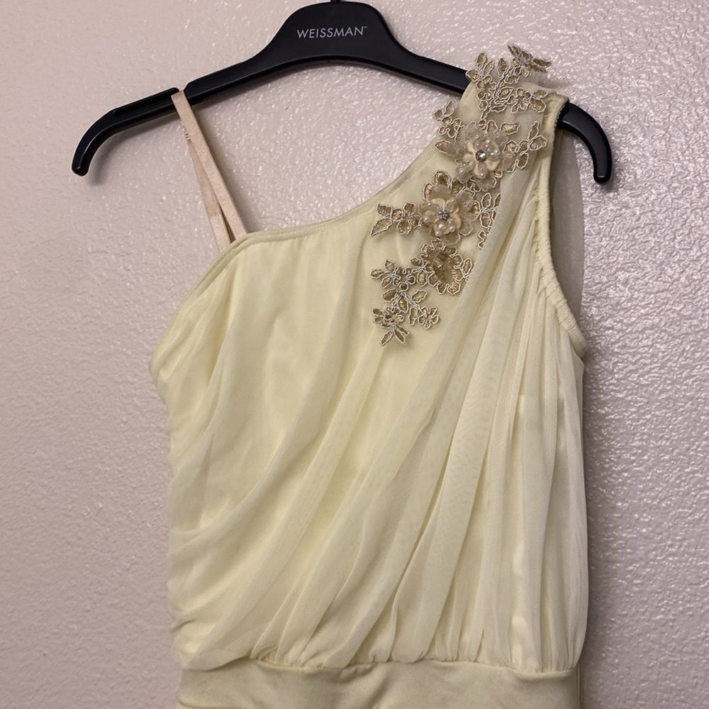 Weissman Clarity 12294 Ivory Asymmetrical Contemporary Dance Costume MA Adult - Picture 4 of 11